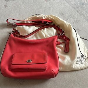 Coach Red Leather Bag